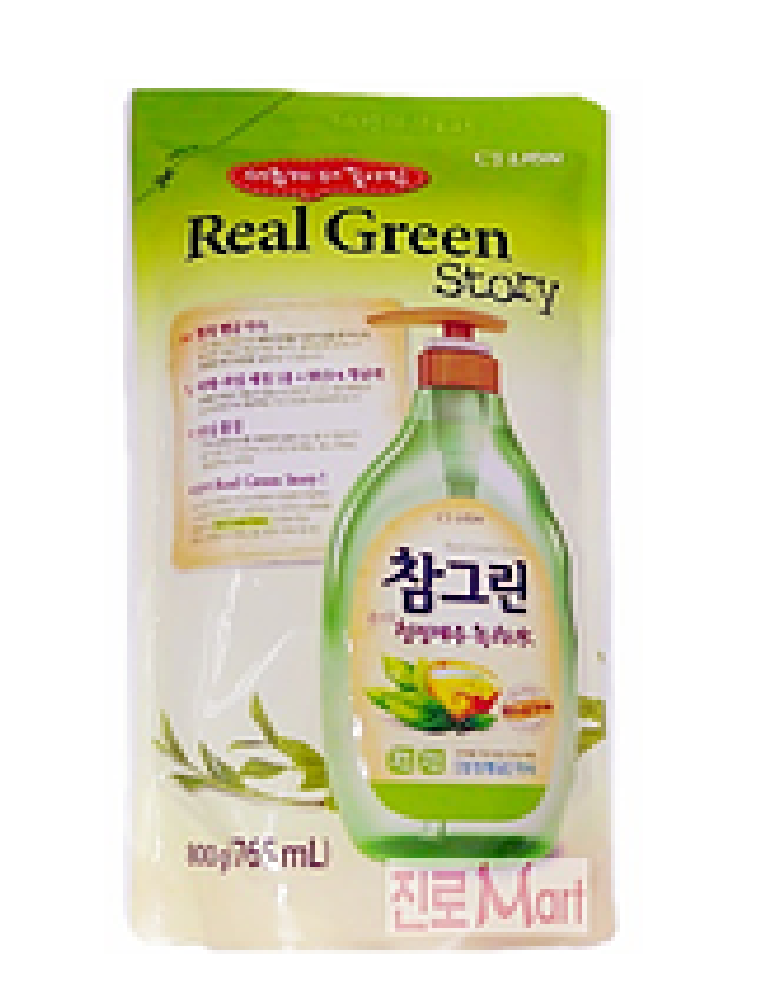 Средство для мытья посуды, овощей и фруктов Chamgreen Зеленый чай 765 мл (800 г) мягкая упаковка