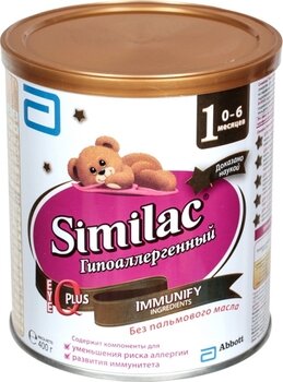 Молочная смесь SIMILAC Гипоаллергенный 1 (от 0 до 6 мес), 400г