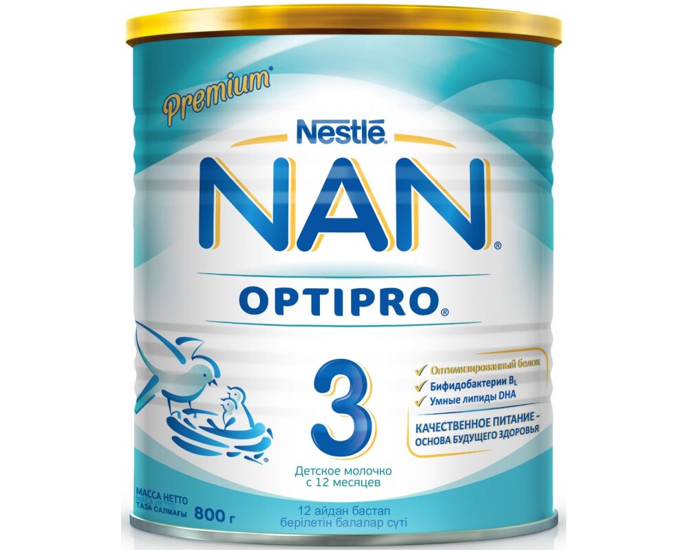 Детское молочко NAN 3 Optitro, 800 гр
