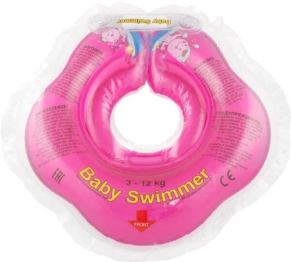 Круг на шею Baby Swimmer, розовый (полуцвет) с рождения 3-12 кг