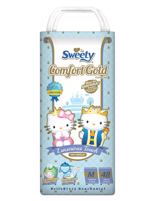 Подгузники Sweety Comfort Gold М 48 (5-10кг)
