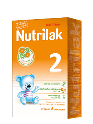 Нутрилак (Nutrilak) 2 смесь сухая молочная адаптированная последующая с 6 до 12 мес, 350гр