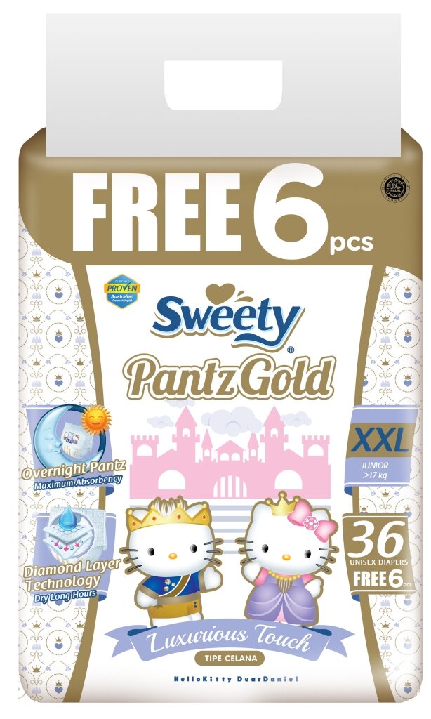Трусики Sweety Pantz Gold XXL36+6 (17-25кг)