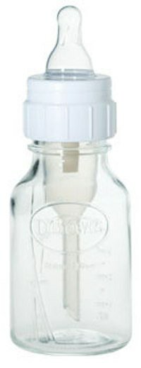 Противоколиковая стеклянная бутылочка для кормления стандартная, 125 мл