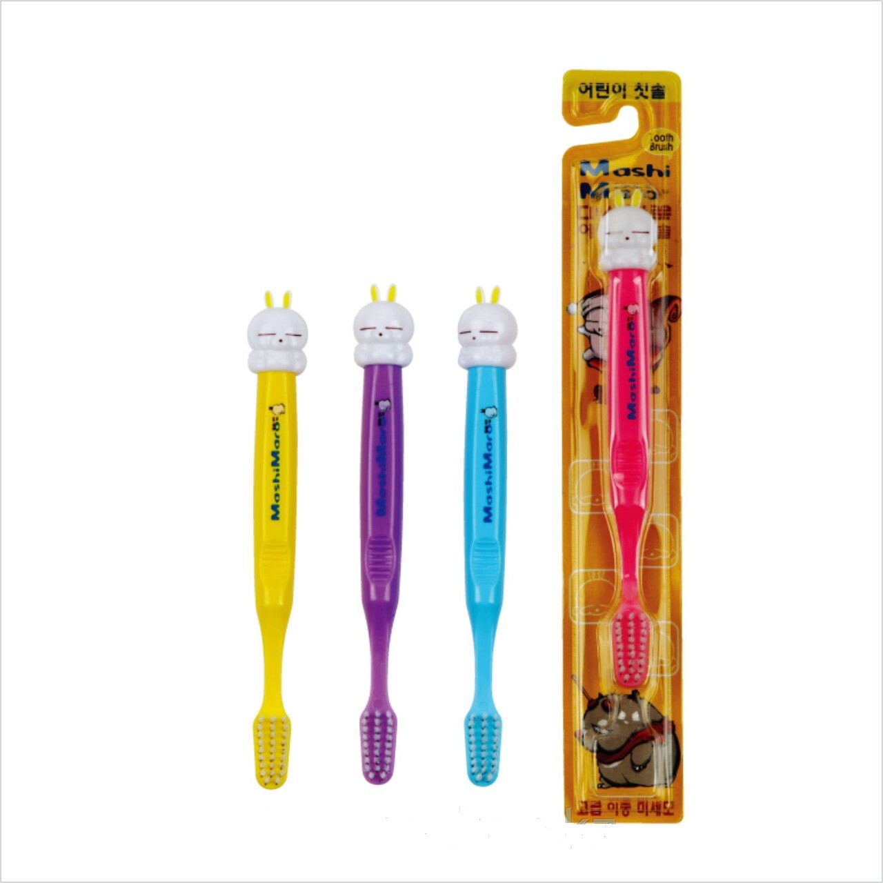 Детская зубная щетка “MashiMaro Character Kids Toothbrush” Зайчик