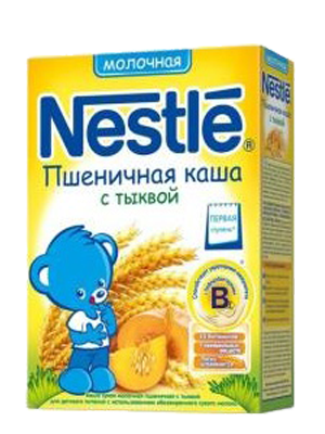 Каша молочная Nestle пшеничная с тыквой, 250г