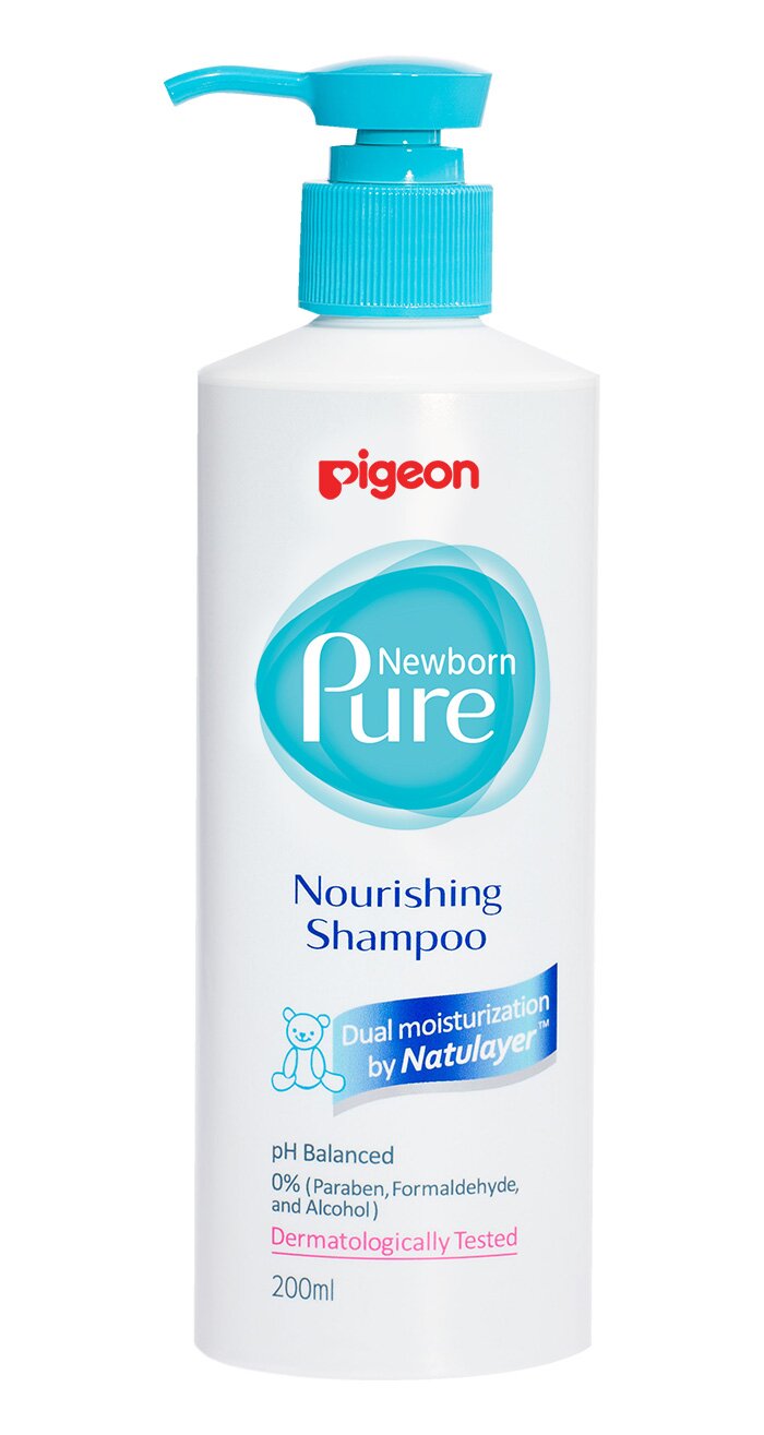 Питательный шампунь PIGEON Newborn Pure Nourishing Shampoo, 0+ мес, 200мл